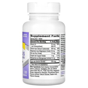 Thành phần vi chất của 21st Century 600+D3 Plus Minerals 120 Tablets 740985274989