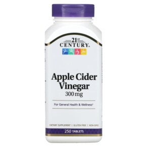 Thực phẩm chức năng 21st Century Apple Cider Vinegar 300 mg 250 Tablets 740985228487