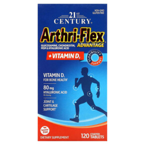 Thực phẩm chức năng 21st Century Arthri-Flex Advantage + Vitamin D3 120 Coated Tablets 740985226230