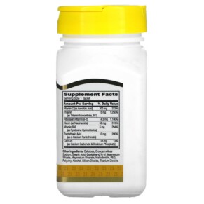 Thành phần vi chất của 21st Century B-Complex Plus Vitamin C 100 Tablets 740985226681