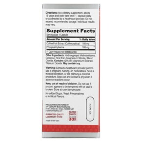 Thành phần vi chất của 21st Century Brilliant Brain Performance 30 Capsules 740985280539