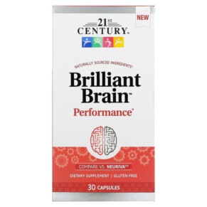 Thực phẩm chức năng 21st Century Brilliant Brain Performance 30 Capsules 740985280539