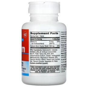 Thành phần vi chất của 21st Century Calcium 500 + D3 5 mcg (200 IU) 90 Tablets 740985275160