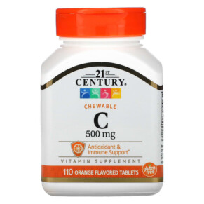 Thực phẩm chức năng 21st Century Chewable C Orange Flavor 500 mg 110 Tablets 740985210246