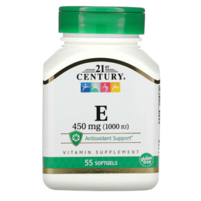 Thực phẩm chức năng 21st Century E 450 mg (1.000 IU) 55 Softgels 740985223246