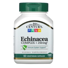 Thực phẩm chức năng 21st Century Echinacea Complex 250 mg 60 Vegetarian Capsules 740985212875