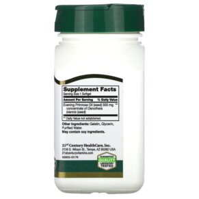 Thành phần vi chất của 21st Century Evening Primrose Oil Women's Health Support 60 Softgels 740985218280