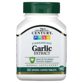 Thực phẩm chức năng 21st Century Garlic Extract Standardized 60 Enteric Coated Tablets 740985218402