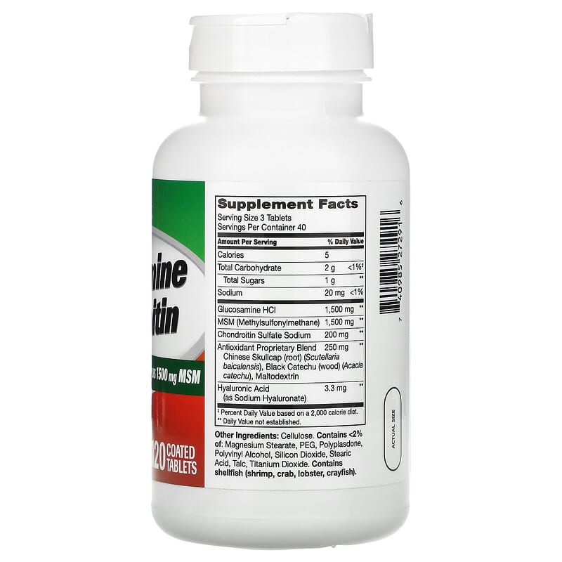 21st Century Glucosamine Chondroitin Advanced 120 Coated Tablets 2 Thành phần vi chất của 21st Century Glucosamine Chondroitin Advanced 120 Coated Tablets 740985272916