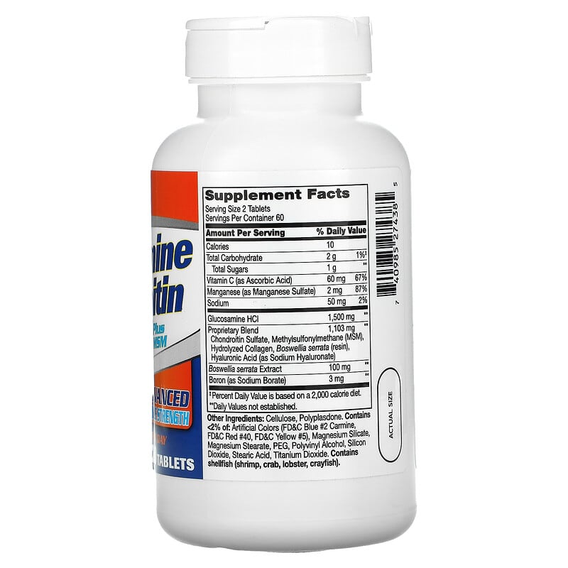 21st Century Glucosamine Chondroitin Complex Plus MSM Advanced Triple Strength 120 Tablets 2 Thành phần vi chất của 21st Century Glucosamine Chondroitin Complex Plus MSM Advanced Triple Strength 120 Tablets 740985274385