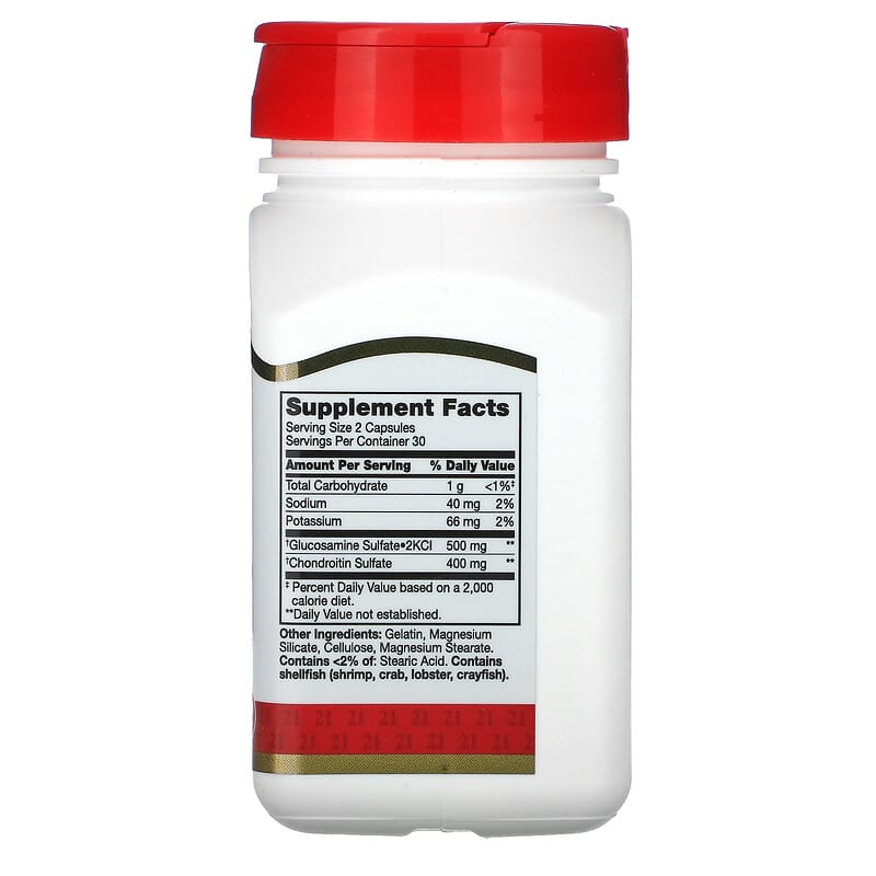 21st Century Glucosamine / Chondroitin Original Strength 250 mg / 200 mg 60 Easy to Swallow Capsules 2 Thành phần vi chất của 21st Century Glucosamine / Chondroitin Original Strength 250 mg / 200 mg 60 Easy to Swallow Capsules 740985214725