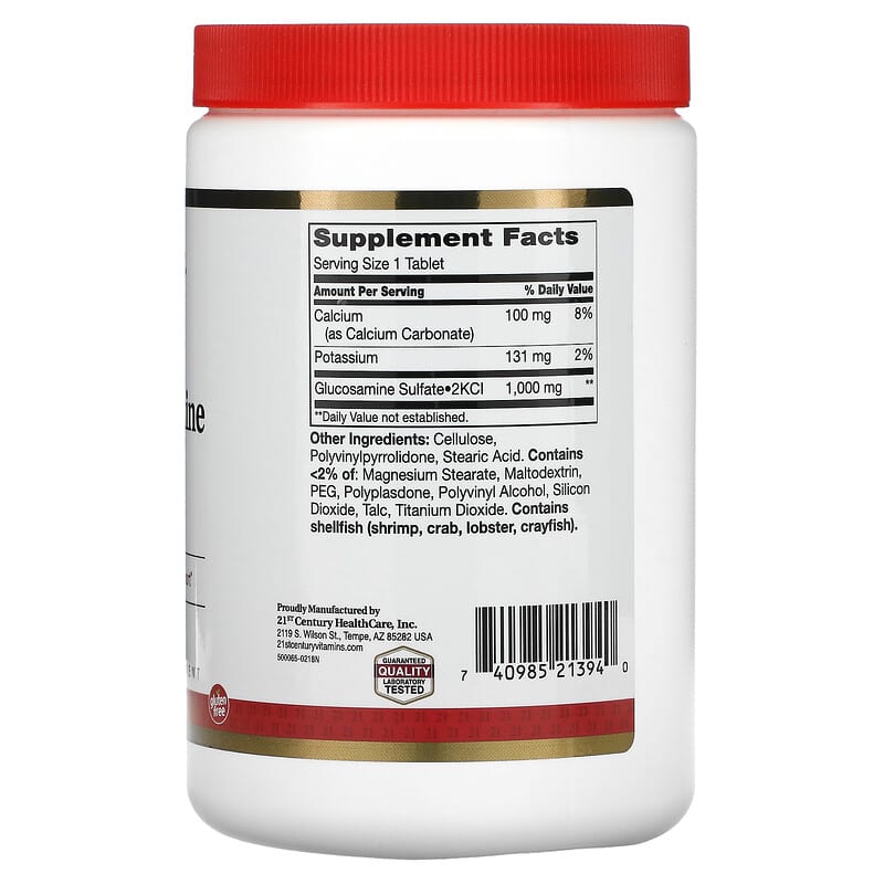 21st Century Glucosamine Relief 1.000 mg 400 Tablets 2 Thành phần vi chất của 21st Century Glucosamine Relief 1.000 mg 400 Tablets 740985213940