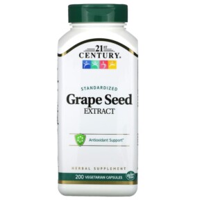 Thực phẩm chức năng 21st Century Grape Seed Extract Standardized 200 Vegetarian Capsules 740985219560