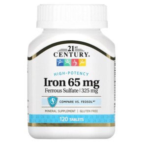 Thực phẩm chức năng 21st Century Iron 65 mg 120 Tablets 740985226704