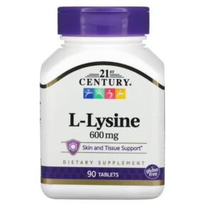 Thực phẩm chức năng 21st Century L-Lysine 600 mg 90 Tablets 740985210628