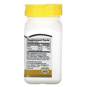 Thành phần vi chất của 21st Century Niacin Prolonged Release 250 mg 110 Tablets 740985228494
