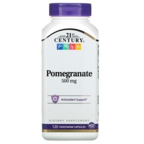 Thực phẩm chức năng 21st Century Pomegranate 500 mg 120 Vegetarian Capsules 740985270677