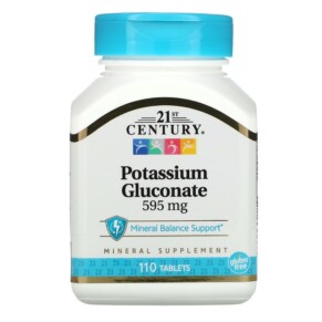 Thực phẩm chức năng 21st Century Potassium Gluconate 595 mg 110 Tablets 740985213872