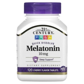 Thực phẩm chức năng 21st Century Quick Dissolve Melatonin Cherry 10 mg 120 Tablets 740985275030