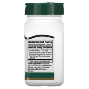 21st Century Turmeric Complex 500 mg 60 Vegetarian Capsules 3 Thành phần vi chất của 21st Century Turmeric Complex 500 mg 60 Vegetarian Capsules 740985278444