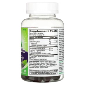 Thành phần vi chất của 21st Century Vita Joy Gummies Pre & Probiotic Blackberry 60 Gummies 740985280355