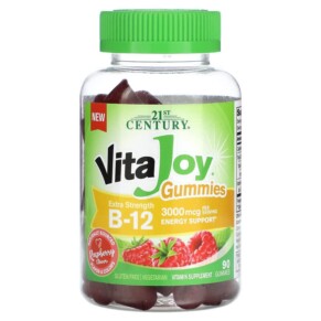 Thực phẩm chức năng 21st Century VitaJoy Gummies B-12 Extra Strength Raspberry 1500 mcg 90 Gummies 740985280867