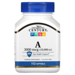 Thực phẩm chức năng 21st Century Vitamin A 3.000 mcg (10.000 IU) 110 Softgels 740985214640