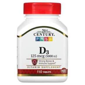 Thực phẩm chức năng 21st Century Vitamin D3 125 mcg (5.000 IU) 110 Tablets 740985272886