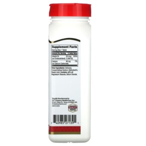 Thành phần vi chất của 21st Century Vitamin D3 25 mcg (1.000 IU) 500 Tablets 740985271391
