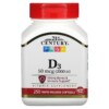 Thực phẩm chức năng 21st Century Vitamin D3 50 mcg (2.000 IU) 250 Softgels 740985274163