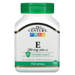 Thực phẩm chức năng 21st Century Vitamin E 180 mg (400 IU) 110 Softgels 740985212455