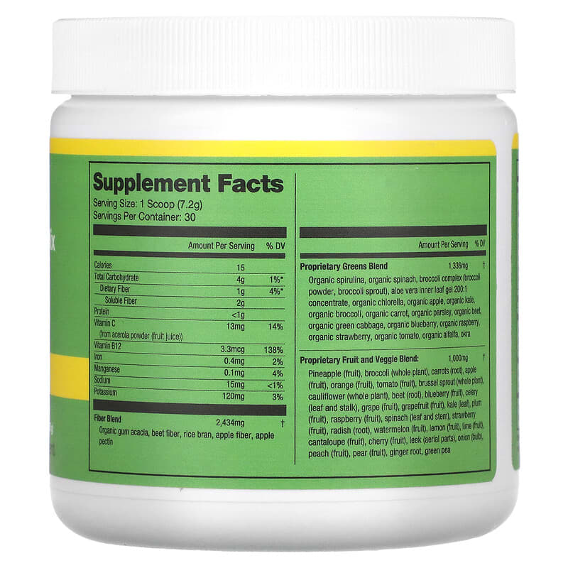 310 Nutrition Greens Superfood Mix Apple Banana 7.62 oz (216 g) 2 Thành phần vi chất của 310 Nutrition Greens Superfood Mix Apple Banana 7.62 oz (216 g) 810018831790