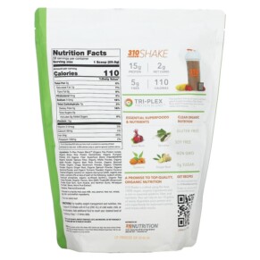 Thành phần vi chất của 310 Nutrition Meal Replacement Shake Chocolate 29.4 oz (834.4 g) 810018830434