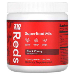 Thực phẩm chức năng 310 Nutrition Reds Superfood Mix Black Cherry 7.73 oz (219 g) 810018831806
