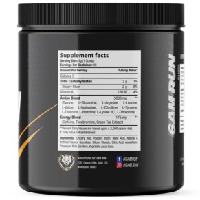 Thành phần vi chất của 6AM Run Marathon Advanced Amino + Preworkout Formula Peach Mango 12.7 oz (360 g) 745558343475