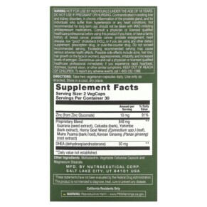 Thành phần vi chất của Action Labs Pro-Hormone Support DHEA For Men 60 Vegcaps 047868147317