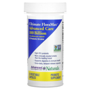 Thực phẩm chức năng Advanced Naturals Ultimate FloraMax Advanced Care 100 Billion 30 Vegetable Capsules 631257121042