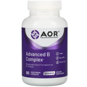 Thực phẩm chức năng Advanced Orthomolecular Research AOR Advanced B Complex 90 Vegetarian Capsules 624917081671