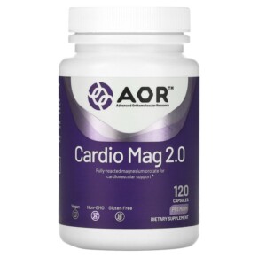 Thực phẩm chức năng Advanced Orthomolecular Research AOR Cardio Mag 2.0 120 Capsules 624917080896