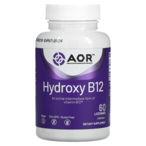 Thực phẩm chức năng Advanced Orthomolecular Research AOR Hydroxy B12 60 Lozenges 624917083255