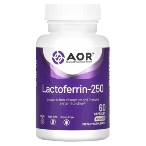 Thực phẩm chức năng Advanced Orthomolecular Research AOR Lactoferrin-250 60 Capsules 624917081107