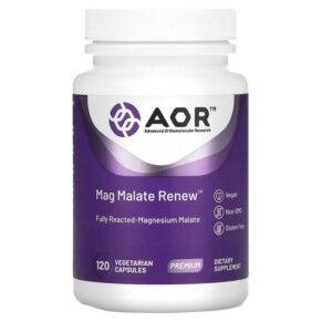 Thực phẩm chức năng Advanced Orthomolecular Research AOR Mag Malate Renew 120 Vegetarian Capsules 624917082111