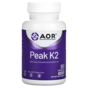 Thực phẩm chức năng Advanced Orthomolecular Research AOR Peak K2 90 Capsules 624917080070