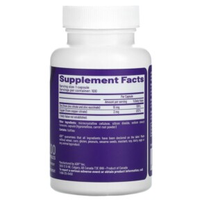 Thành phần vi chất của Advanced Orthomolecular Research AOR Zinc-Copper Balance 100 Capsules 624917082913