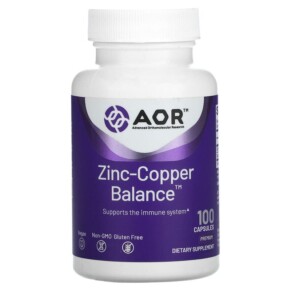 Thực phẩm chức năng Advanced Orthomolecular Research AOR Zinc-Copper Balance 100 Capsules 624917082913