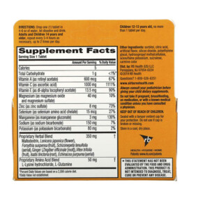 Thành phần vi chất của AirBorne Immune Support Supplement Very Berry 10 Effervescent Tablets 647865100942