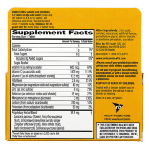 Thành phần vi chất của AirBorne Immune Support Supplement Zesty Orange 10 Effervescent Tablets 647865100010