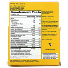 Thành phần vi chất của AirBorne Immune Support Supplement Zesty Orange 2 Tubes 10 Effervescent Tablets Each 647865962984