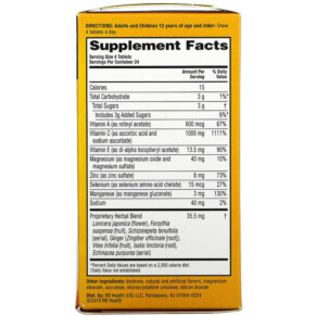 AirBorne Original Immune Support Supplement Citrus 96 Chewable Tablets 3 Thành phần vi chất của AirBorne Original Immune Support Supplement Citrus 96 Chewable Tablets 647865962977