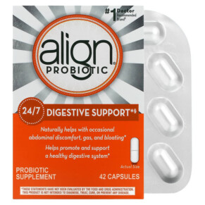 Thực phẩm chức năng Align Probiotics 24/7 Digestive Support Probiotic Supplement 42 Capsules 037000294177